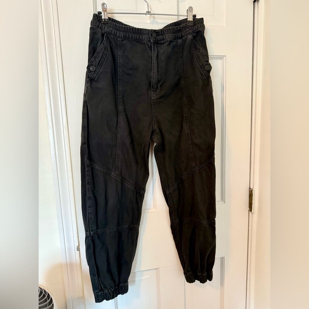We The Free by Free People Black Cropped Ankle Jeans Tapered Fit